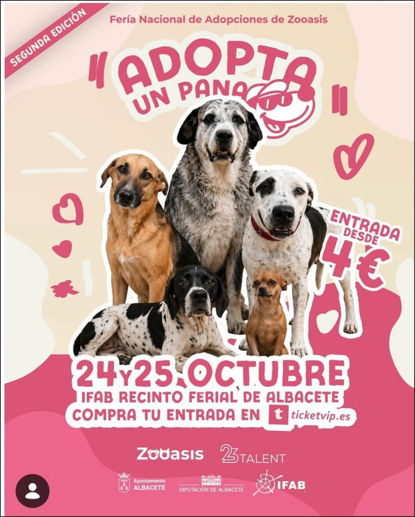 Adopta un Pana, Feria Nacional de Adopciones de Zooasis, IFAB Albacete