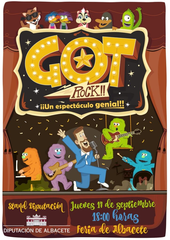 GOT Rock!, espectáculo infantil de Francis Zafrilla, Stand Diputación