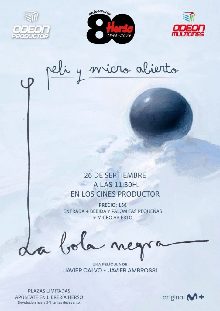 La bola negra – Peli y micro abierto, Cines Odeón Productor